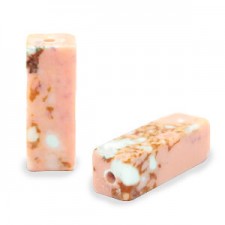 Tube natural stone bead 13x5mm King stone peach marble